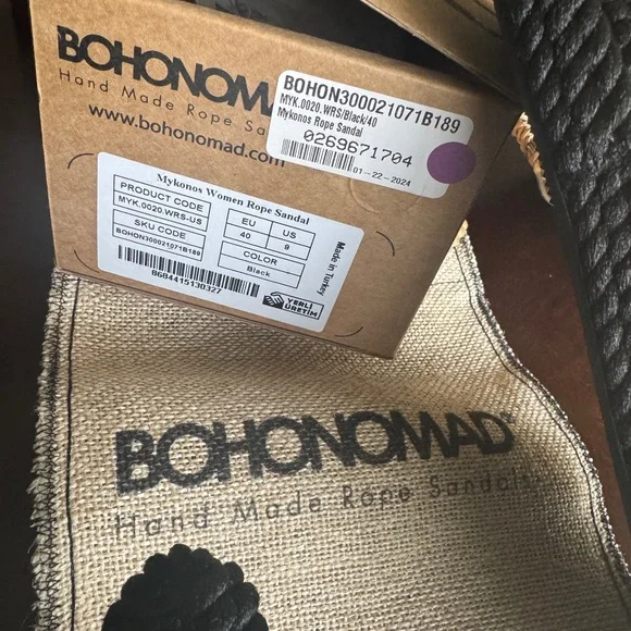 BOHONOMAD Black Rope Sandals Mykonos Women Rope Sandal – Black - Picture 6 of 13